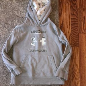 Boys Grey Camo under Armour Sweat Shirt